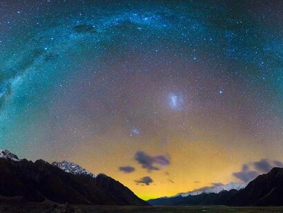 The stars of Oceania in the Aoraki Mackenzie International Dark Sky Reserve, New Zealand