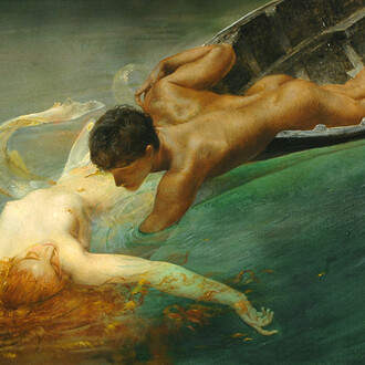 Giulio Aristide Sartorio, La sirena (Abisso verde) (dettaglio), 1893. Cortesia della Fondazione Magnani-Rocca