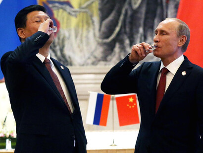 Vladimir Putin with  Li Keqiang