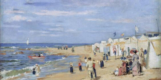 Inv. 327 João Marques de Oliveira (1853-1927) Praia de Banhos, Póvoa de Varzim, 1884 72,5x95cm Óleo sobre tela