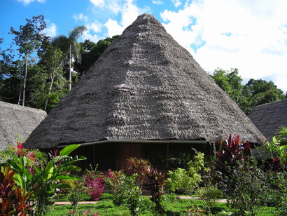 Cabaña en la selva peruana