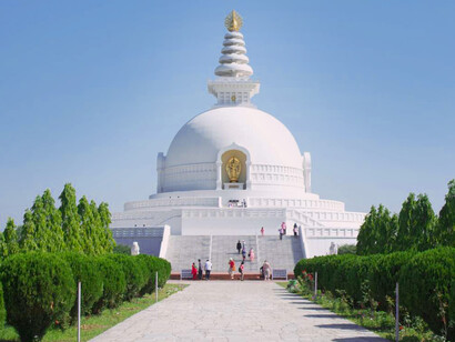 Pagoda de la paz mundial en Pokhara, Nepal