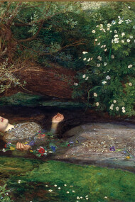 John Everett Millais, "Ophelia", 1851. Óleo sobre lienzo, 76 x 112 cm. Tate Collection, Londres