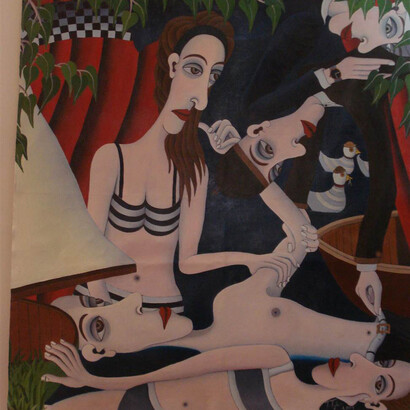 Tim Tyler, You Have to Go to Work, Acrylic on Canvas, 42" x 39"