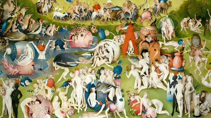 Hieronymus Bosch. The Garden of Earthly Delights (Central panel), 1490. Oil on oak