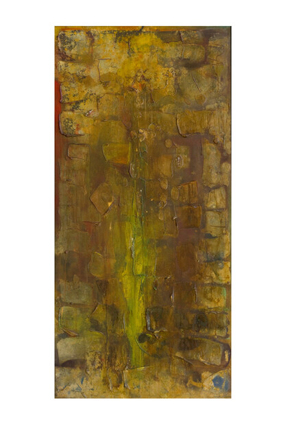 Frank Bowling, Rachel III, 1989, Acrylic on canvas, 175.3 x 81.3 cm, Image courtesy of the Artist and Hales Gallery, London, Copyright of the Artist
