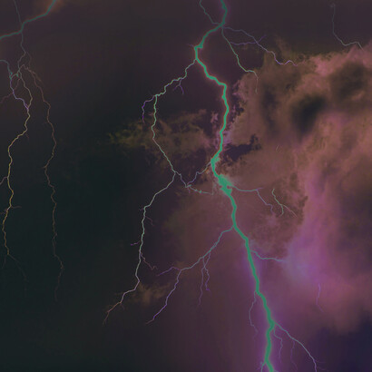 Thunderstorm. Physical sound might concern the sound of thunder, rainfall or howling wind