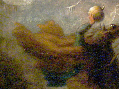 John Quidor (1801–1881). "El jinete sin cabeza persiguiendo a Ichabod Crane", pintura al óleo, 1858. Museo Smithsonian de Arte Americano, Washington, D.C., EE. UU.