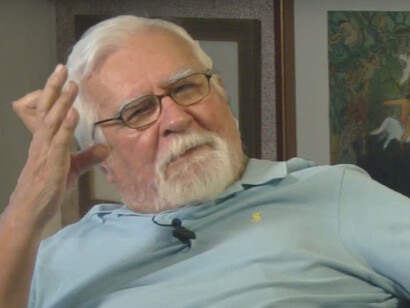 Miguel Donoso Pareja (Guayaquil, 1931) durante una entrevista. El autor escribió una novela de un radicalismo experimental que a ratos nos deja atónitos