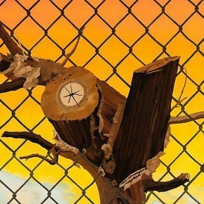 Alison Elizabeth Taylor, Brooklyn Navy Yard, 2013, Wood veneer, shellac, oil paint, 36 x 30 x 3/4 in. (91.4 x 76.2 x 1.9 cm)