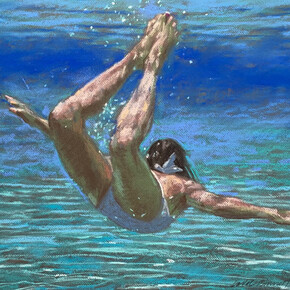 Carol Bennett, Lift, 16x20.5 inches, pastel on archival board. Courtesy of the artist and Elisa Contemporary Art