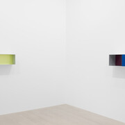 Donald Judd, Wall works, exhibition view. Courtesy of Gagosian Gallery