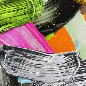 Anselm Reyle, Untitled (detail), 2025. Courtesy of Galeria Senda