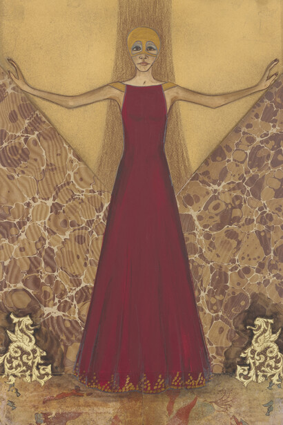 Betye Saar, Antigone: red dress (detail), 1970. Courtesy of Roberts Projects