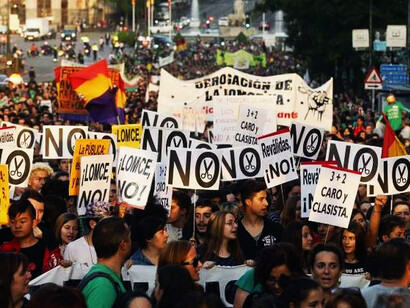 Los sindicatos de estudiantes en España protestaron contra la LOMCE y el decreto 3+2, durante el 2015 y el 2016