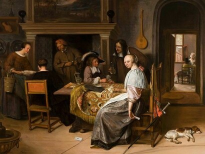 Jan Steen, The Card-Players in an Interior  

