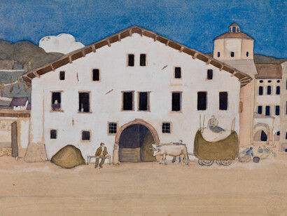 Tullio Garbari, "Momenti di vita campestre", 1915, Mart, Provincia autonoma di Trento