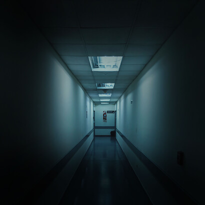 The hallway of a clinic where you can request a quiet spot at your appointment to help reduce stress levels