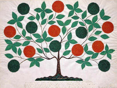 Hannah Cohoon, The tree of life, 1854. Courtesy of American Folk Art Museum