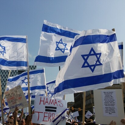Manifestación en Israel contra Hamás