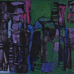 Asaad Arabi, Nightly Sonata, 2014, Acrylic on canvas, 115 x 195 cm