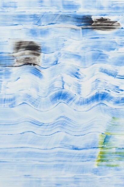 Bernard Frize, Palter, 2012, acrylic and resin on canvas, 86 5/8 x 70 7/8 in. (220 x 180 cm)