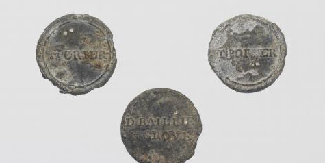 Identification buttons used by Thomas Porter II and David Baillie, ca. 1820s