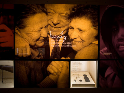 Leaving home, exhibition view. Courtesy of Immigration Museum