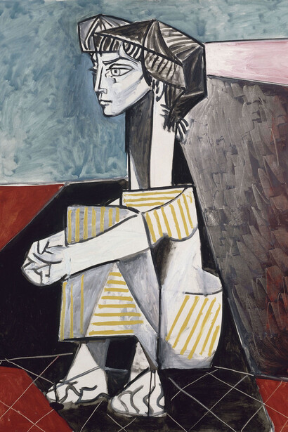 Jacqueline aux mains croisées [3 juin 1954]. Huile sur toile, 116 x 88,5 cm. Dation en 1990. Inv.: MP1990-26
© RMN-GP/Jean Gilles Berizzi © Succession Picasso 2014