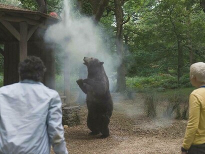 A scene from Cocaine Bear directed by Elizabeth Banks