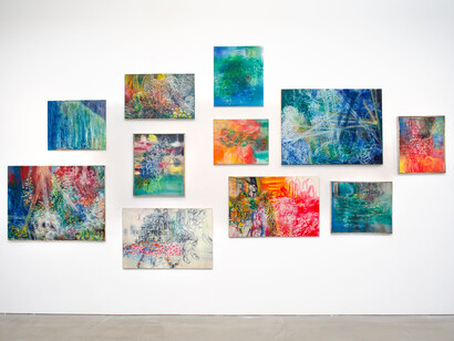 Nachume Miller, Suns & Illusions, exhibition view. Courtesy of David Benrimon Fine Art