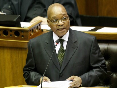 Jacob Zuma at a conference