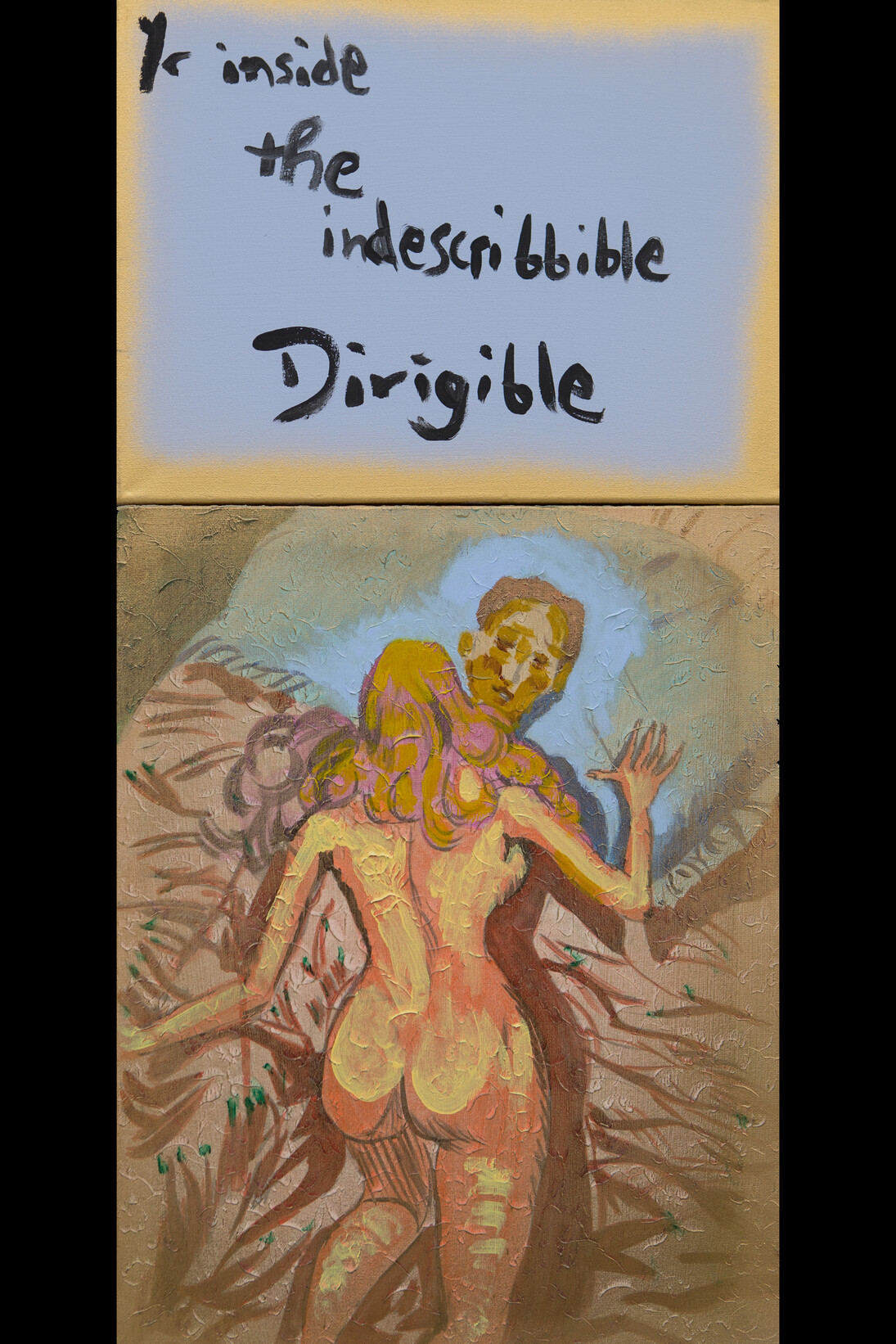 Archie Rand and Bob Holman, Yr inside the indescribbible Dirigible, 2017. Courtesy of Freight + Volume