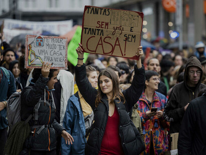 Protesto pelas habitações em Lisboa, Portugal