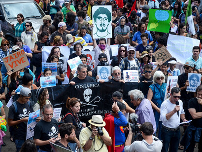 A Costa Rica protest