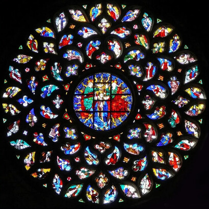 Rosetón de la Basílica de Santa María del Mar, Barcelona España