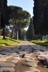 Un segmento della Via Appia Antica presso Roma