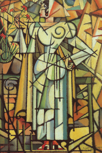 Les Œillets, 1913.  Huile sur bois, 40,5 x 29,5 cm. Fondation Abel de Lacerda, Musée de Caramulo. 
