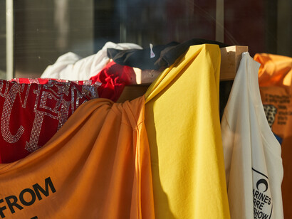 Shanzhai Lyric, Installation view of
Incomplete poem in How to deep in a shallow world at MIT School of Architecture & Planning, Cambridge, 2023. Courtesy of the artists. Photo by Chenyue Dai
