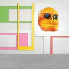 Michel Majerus, your bad taste, 2002, Enamel and silkscreen on aluminum, 155 1/2 x 256 inches; 395 x 650 cm