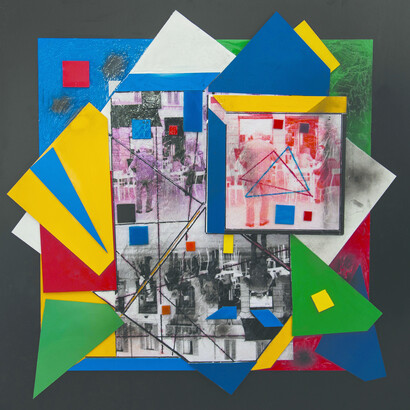 Giovanbattista Pastorelli, Senza Titolo, tecnica mista, 90x90 cm