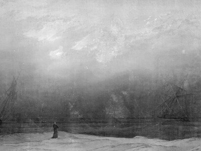 At the beach with the monk. Courtesy of Alte Nationalgalerie