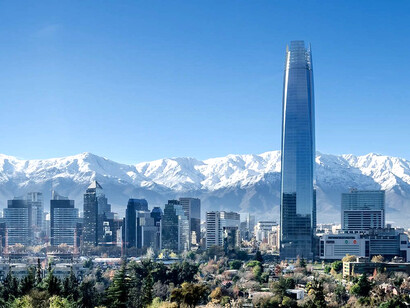 Vista aérea de Santiago de Chile