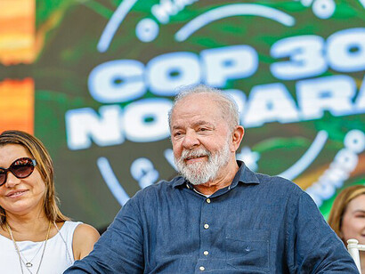 President of the Republic, Luiz Inácio Lula da Silva, during the ceremony announcing the holding of COP 30 in the city of Belém, in 2025, and signing the service order to begin construction of Porto Futuro II. Belém, Brazil