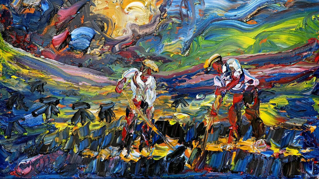 Liam O'Neill, Beirt sa chom (detail). Courtesy of Gormleys Fine Art