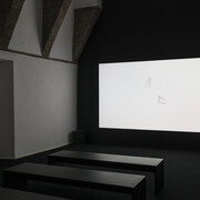 Abismo, 2017, Animazione rotoscopica, suono, HD 1080 p, 9 min. Musica:“Abîme des oiseaux” de Olivier Messiaen. Interpretata da Mahé Marty, clarinetto, 2017, Rotoscopic animation, sound, HD 1080 p, 9 min.
Music: “Abîme des oiseaux” by Olivier Messiaen. Performed by Mahé Marty, clarinet. Courtesy Galleria Continua, San Gimignano / Beijing / Les Moulins / Habana. Ph Ela Bialkowska, OKNO studio

