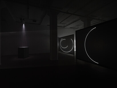Anthony McCall, Solid light, 1973, 2020, 2026, exhibition view. Courtesy of Sean Kelly 