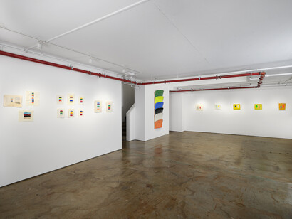 Ron Gorchov, Exploring the near/far painterly horizons of modern space, exhibition view. Courtesy of Vito Schnabel Gallery
