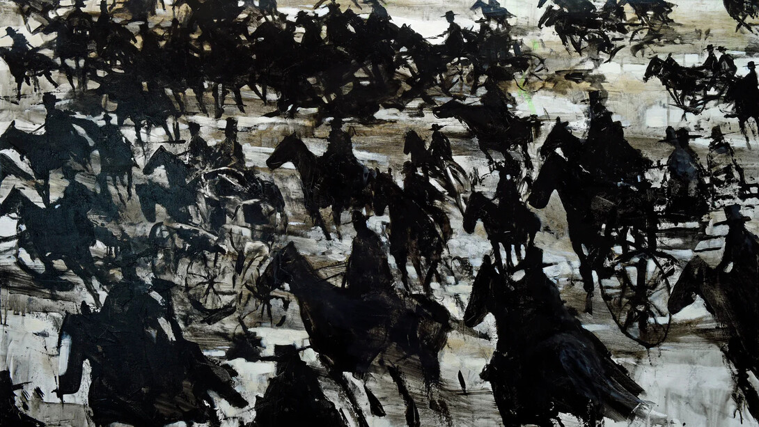 Rocky Hawkins, Land rush (detail). Courtesy of Altamira Fine Art