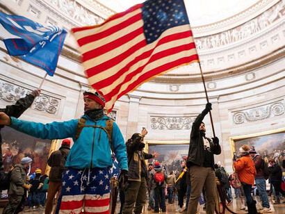Seguidores de Trump durante el Asalto al Capitolio el 6 de enero de 2021 en Washington, Estados Unidos